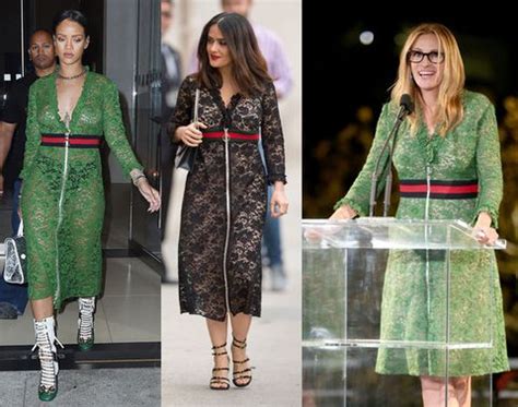 vestito in pizzo verde gucci
